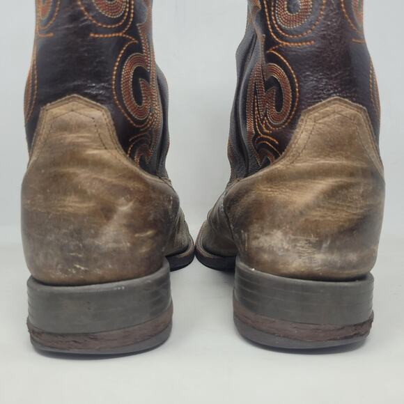 Ariat Boots Mens 10D Brown Leather Western Cowboy Square Toe 100038449 Layton - Picture 10 of 15